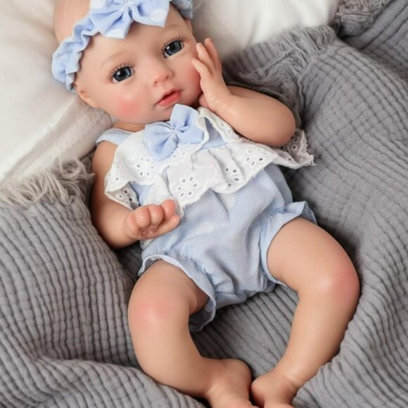 Lifelike Reborn Baby Dolls Girl Terry - 12 Inch Silicone Full Body Realistic - Picture 3 of 7